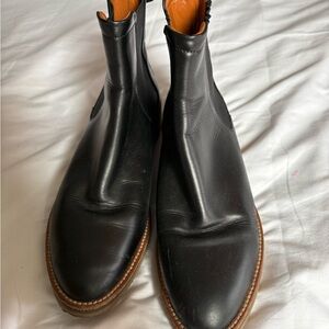 Black Leather Men's Boots